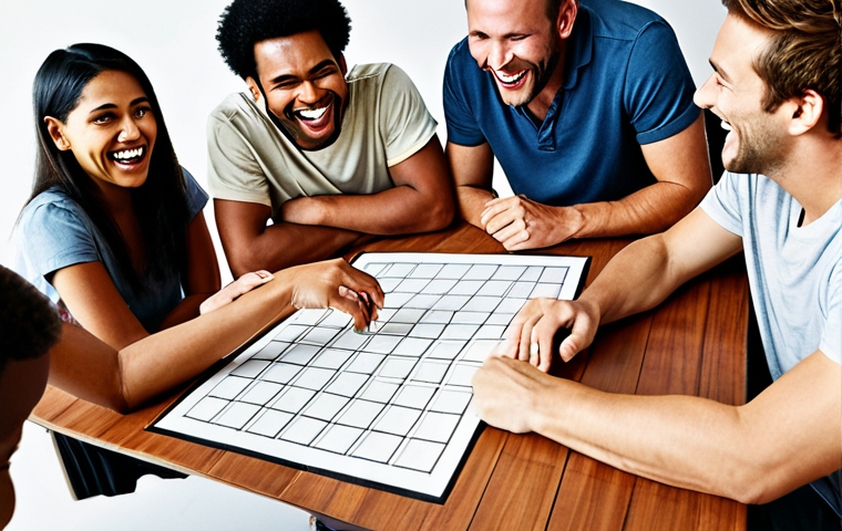 **

A diverse group of people from different countries are gathered around a table, working on a project. They are laughing and collaborating, showcasing cross-cultural communication and teamwork. Focus on friendly expressions and a positive atmosphere.

**