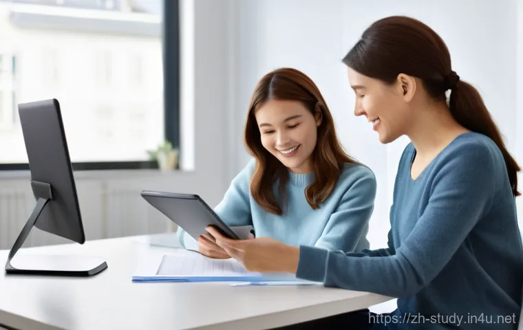 해외연수코디네이터 고객 신뢰 구축 - **Prompt Title: Transparent Overseas Study Program Consultation**
    A bright and modern office set...