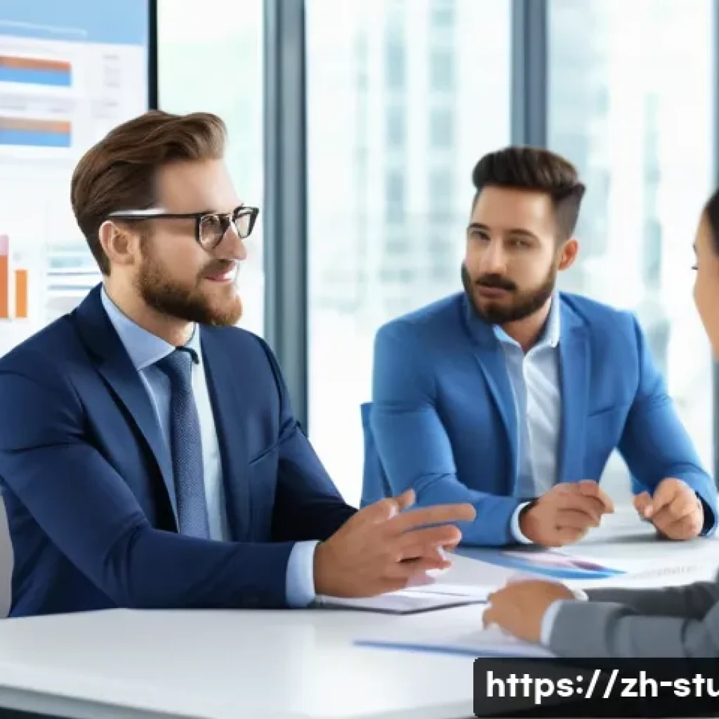 해외연수코디네이터 연수 프로그램 설계 - A modern corporate training scene set in a bright, spacious conference room filled with diverse adul...